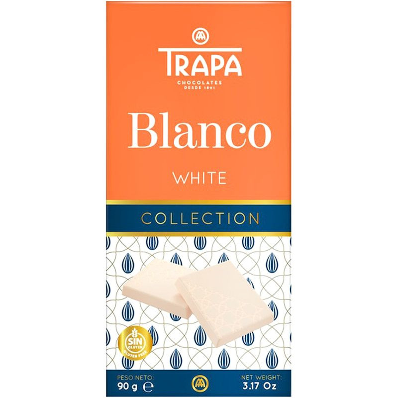 Изображение товара Шоколад Trapa белый 90г - качественный испанский десерт без начинки