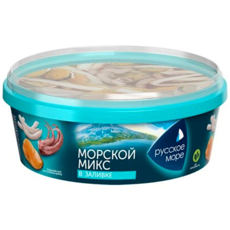 Изображение товара Коктейль Русское Море морепродукты в заливке 300г низкая калорийность