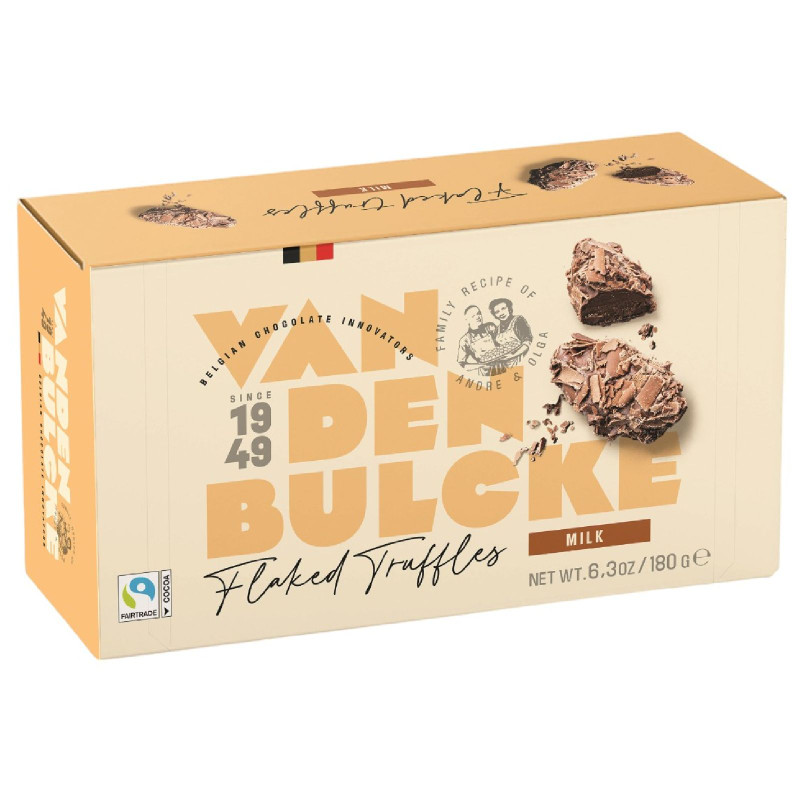 Изображение товара Конфеты Vandenbulcke Flaked truffles с начинкой в молочном шоколаде, 180г