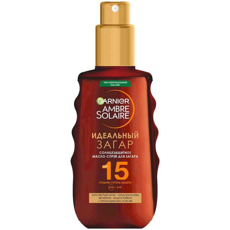 Изображение товара Масло-спрей солнцезащитное Garnier SPF 15 Идеальный Загар Ambre Solaire, 150мл
