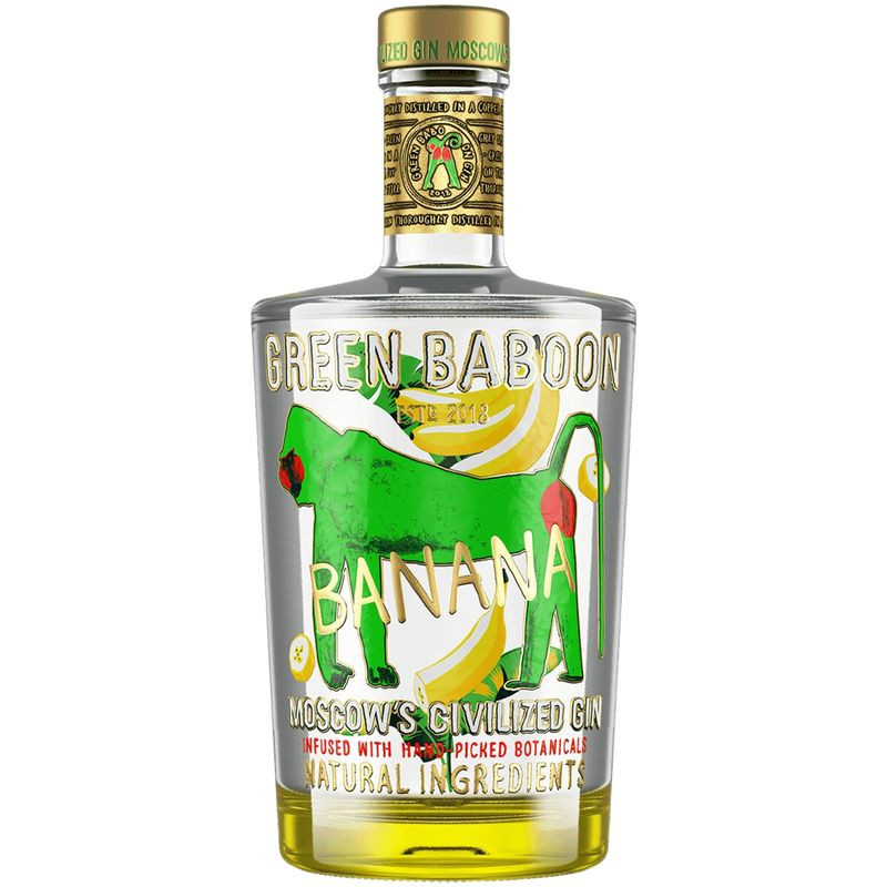 Изображение товара Джин Green Baboon Банана 37.5% 500мл - фруктовый освежающий напиток