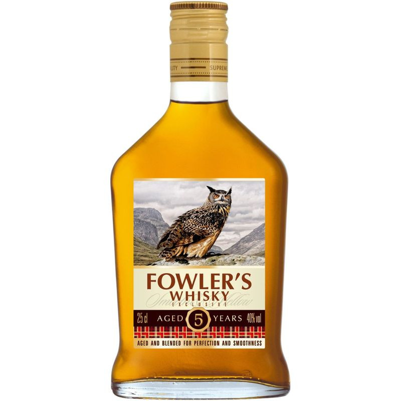 Изображение товара Виски Fowler's зерновой 40% 250 мл - качественный российский напиток для ценителей