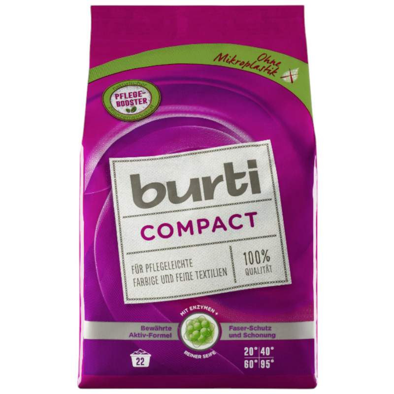 Изображение товара Порошок стиральный Burti Compact концентрированный для цветного белья, 1.1кг