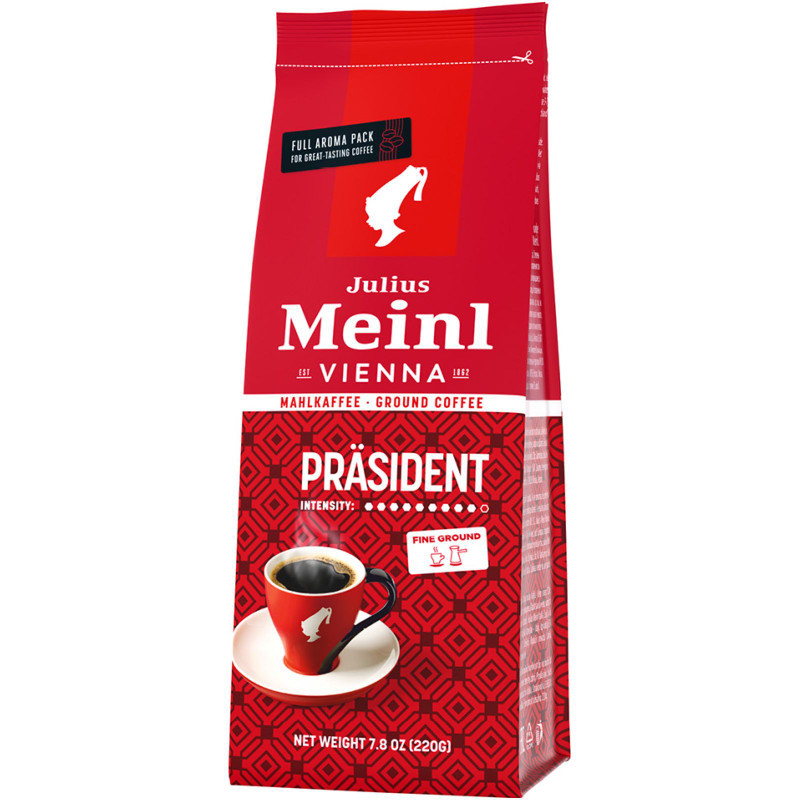 Изображение товара Кофе Julius Meinl Президент натуральный молотый жареный, 220г