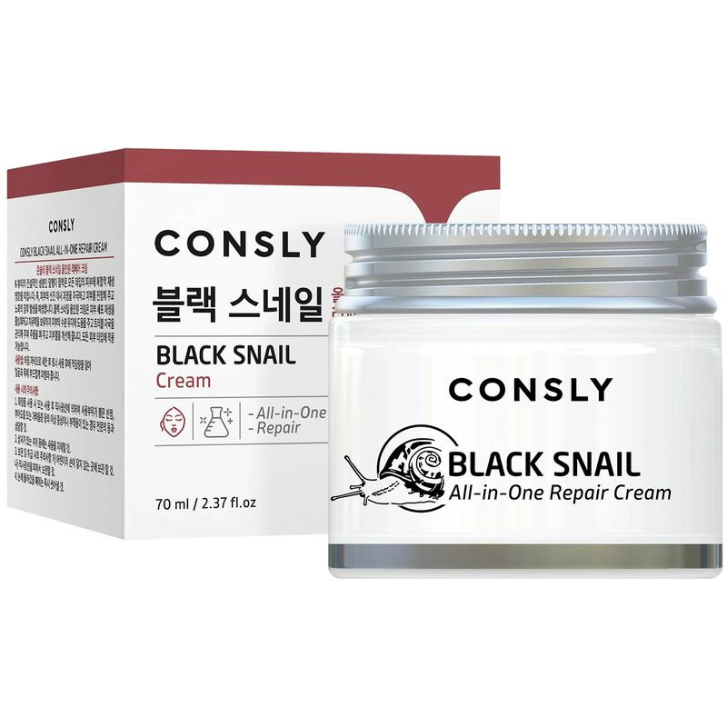 Изображение товара Крем для лица Consly с муцином черной улитки 70 мл - восстанавливающее средство для любой кожи