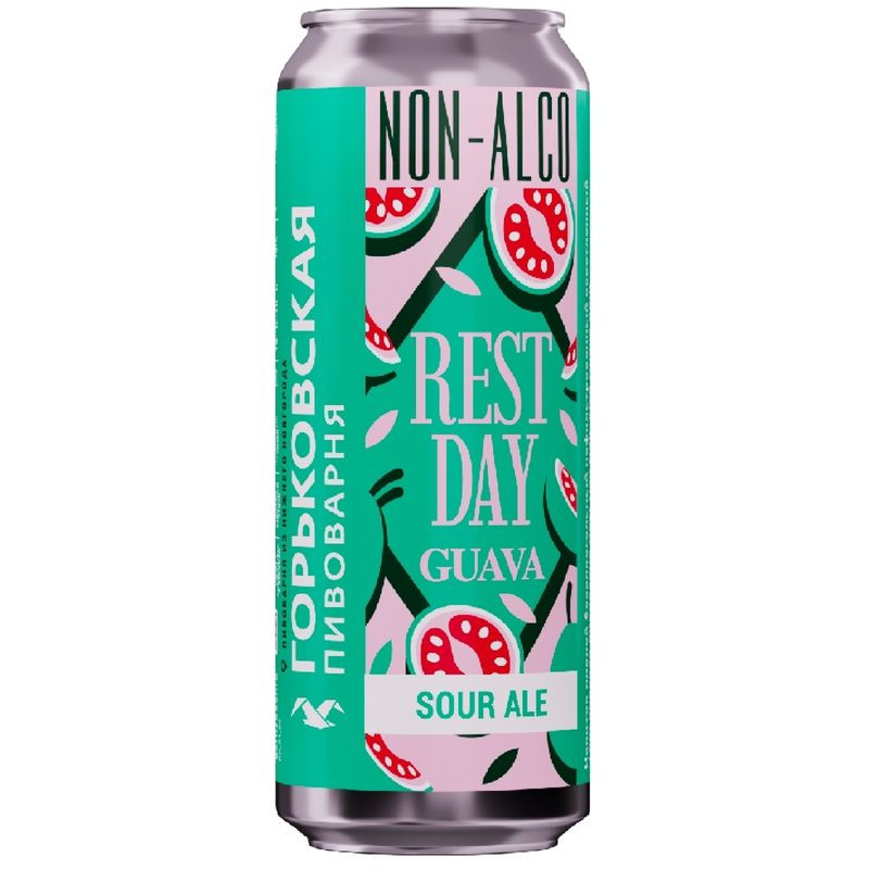 Изображение товара Безалкогольное нефильтрованное пиво Горьковская Пивоварня Guava Sour 450 мл