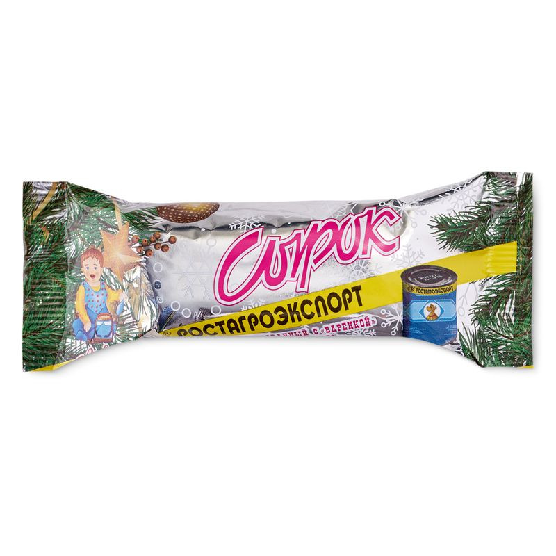 Изображение товара Сырок творожный Ростагроэкспорт с варёной сгущёнкой глазированный 15%, 45г