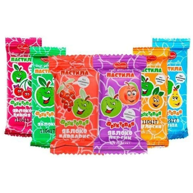 Изображение товара Пастила Пастилушка Ассорти натуральная яблочная - полезный десерт