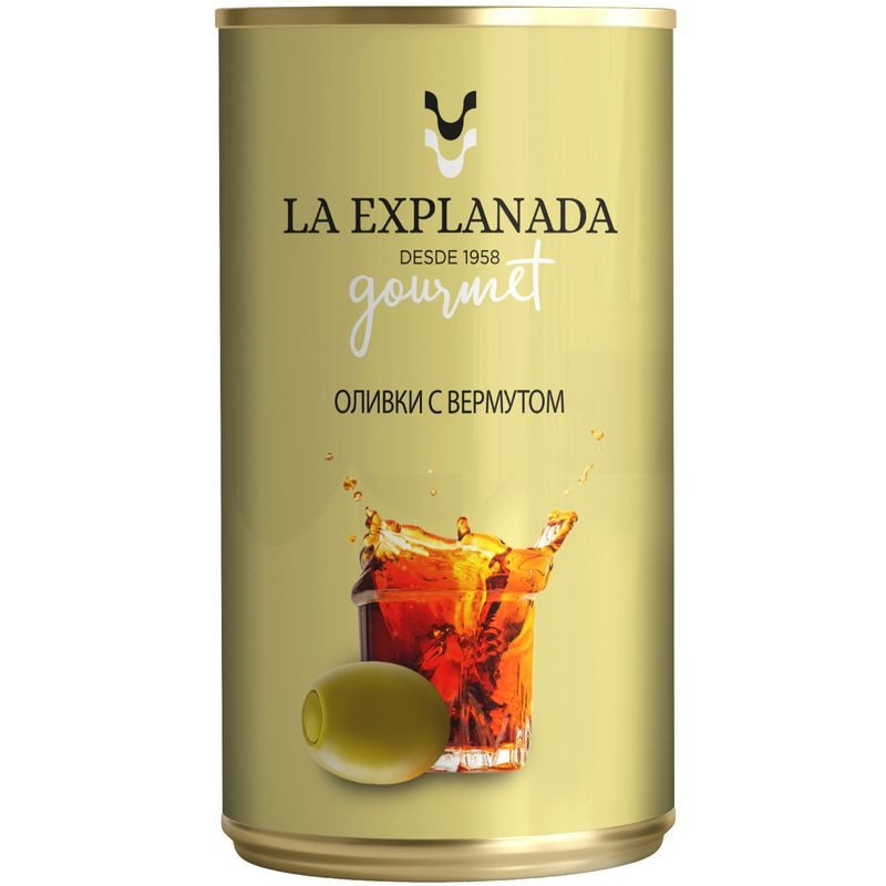 Изображение товара Оливки La Explanada фаршированные пастой из вермута, 350г