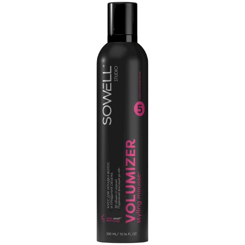Изображение товара Мусс Sowell Volumizer для укладки и придания объема сильной фиксации 300мл
