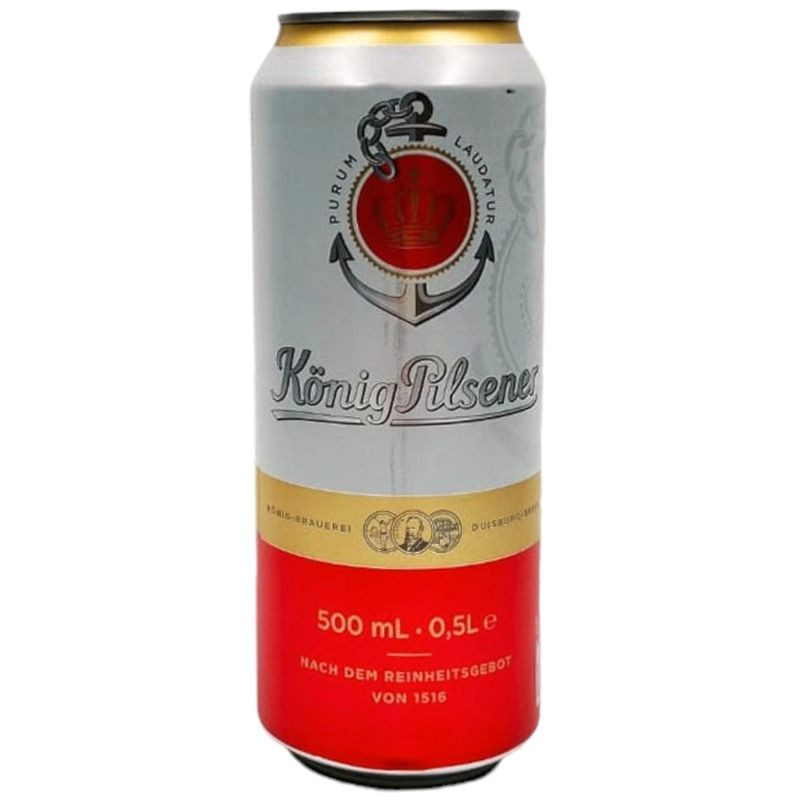 Изображение товара Пиво Konig Pilsener светлое 4, 9 % 500 мл - качественный немецкий напиток