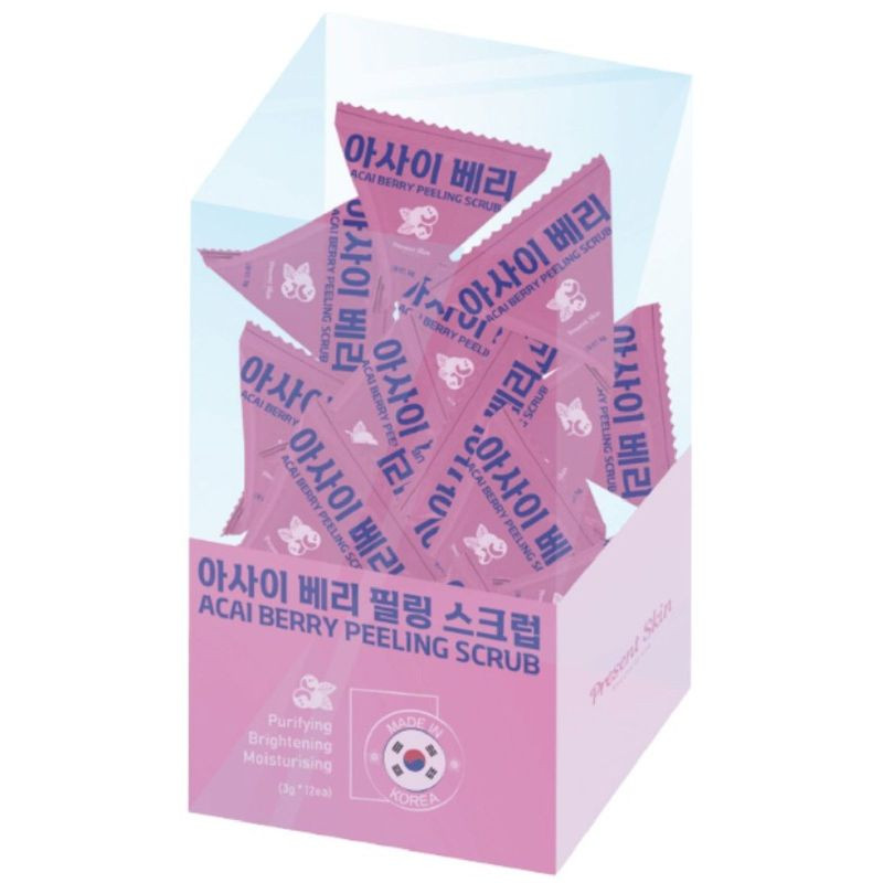 Изображение товара Скраб для лица Present Skin Acai Berry 12х3г - мягкое очищение и антивозрастной уход