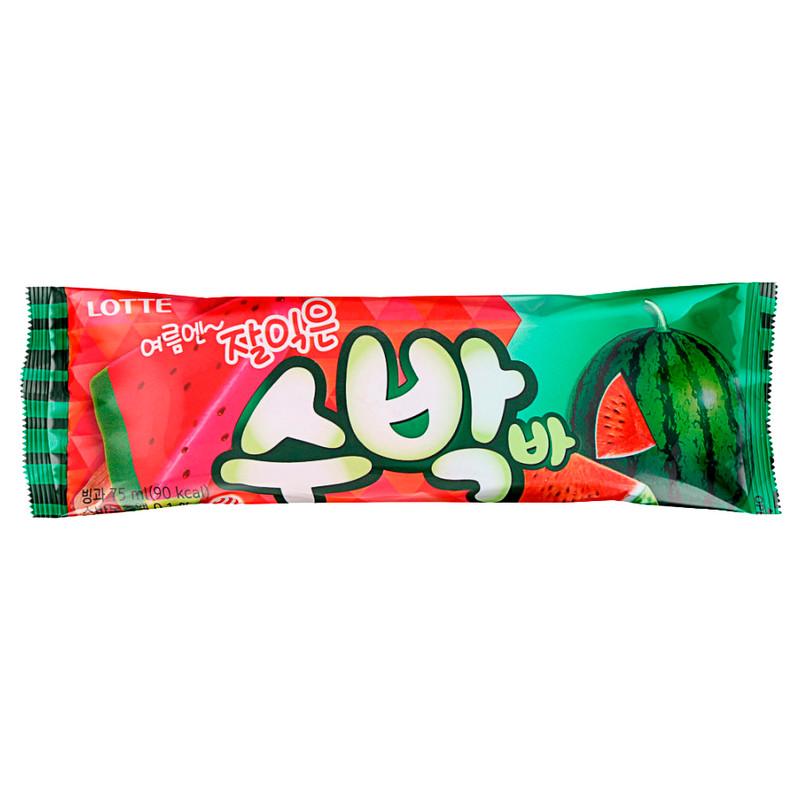 Изображение товара Десерт Lotte Эскимо арбуз замороженный, 80г