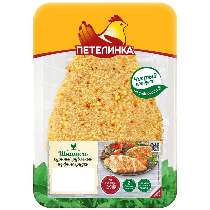 Изображение товара Куриный шницель Петелинка 300 г - готовый продукт из мяса птицы