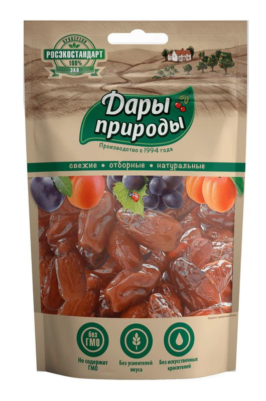 Изображение товара Финики Дары природы сушёные 180г натуральный источник энергии и витаминов