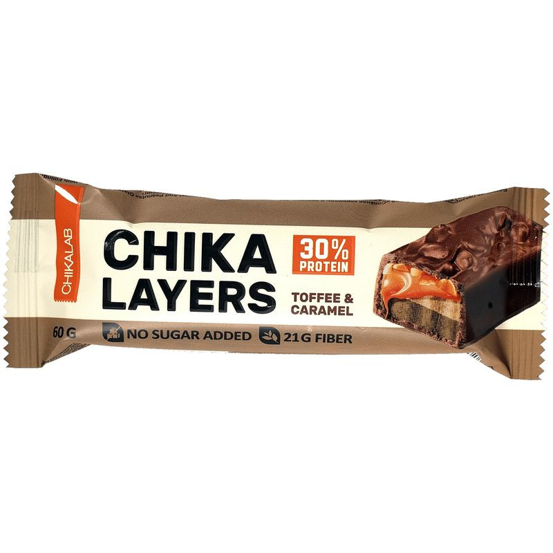 Изображение товара Батончик Chikalab солёная карамель и арахис 60 г глазированный шоколад