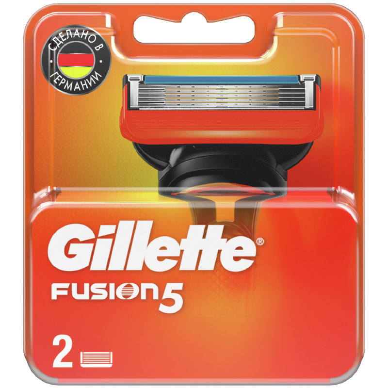 Изображение товара Кассеты для бритья Gillette Fusion 2 шт острые лезвия для мужчин Германия