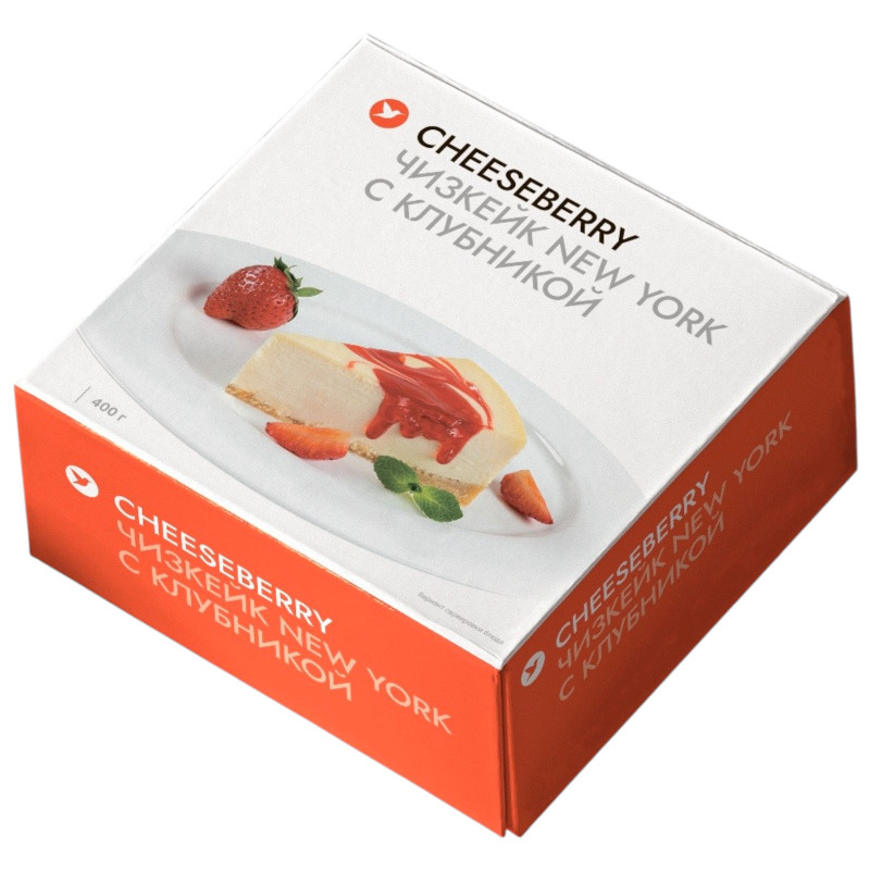 Изображение товара Чизкейк Cheeseberry New York с клубникой, 400 г - Замороженный десерт
