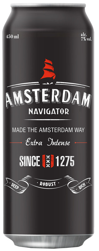 Изображение товара Напиток пивной Amsterdam Навигатор 7%, 450мл