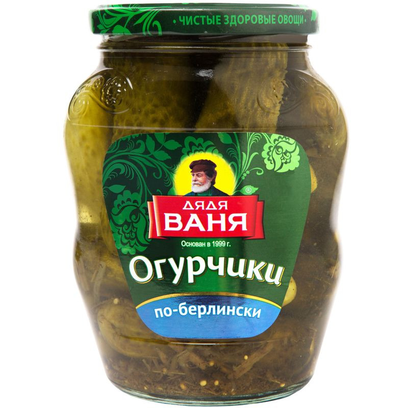 Изображение товара Огурчики Дядя Ваня По-Берлински маринованные 680г овощные консервы