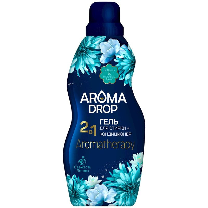 Изображение товара Гель Aroma Drop Aromatherapy 2 в 1 Свежесть лотоса для стирки 1кг