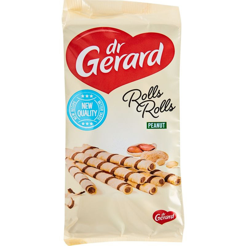 Изображение товара Вафельные трубочки Dr. Gerard Rolls с ореховым кремом 112 г Польша