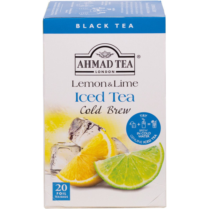 Изображение товара Чай Ahmad Tea Cold Brew Lemon&Lime чёрный, 20х2.1г
