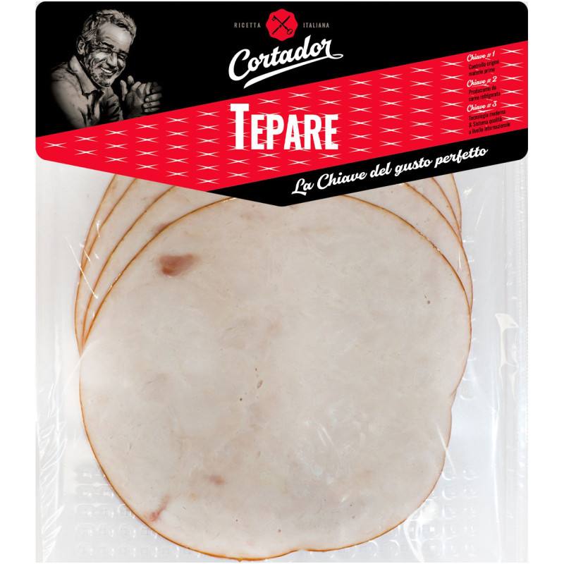 Изображение товара Продукт мясной Cortador Tepare Индейка из мяса индейки копчено-вареный, 170г