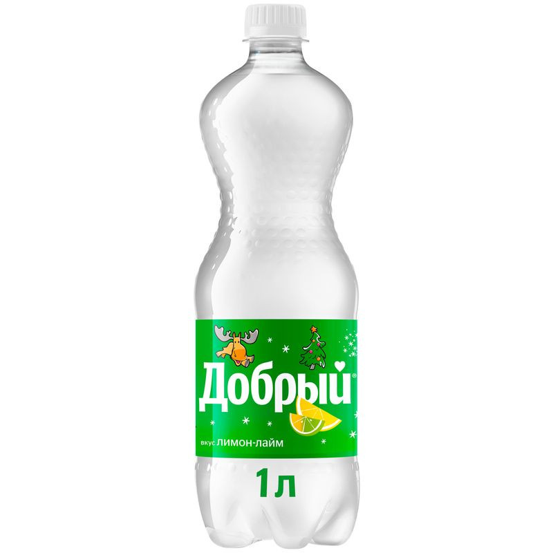 Изображение товара Газированный напиток Добрый лимон-лайм 1л освежающий низкокалорийный