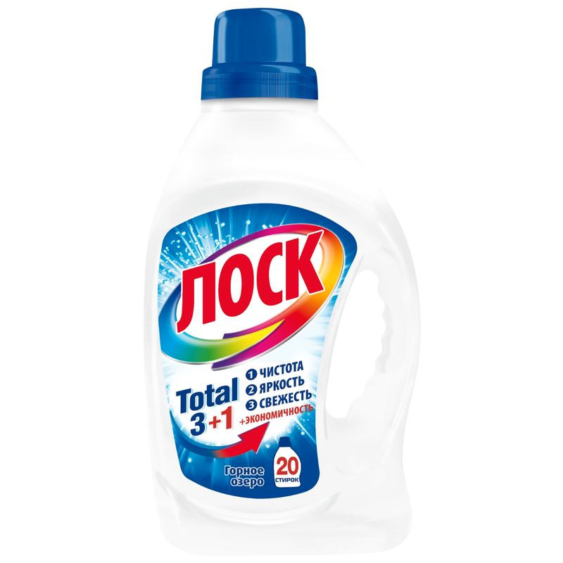 Изображение товара Средство для стирки Лоск Горное Озеро гель 1.3лБез отдушки для белого и цветного белья