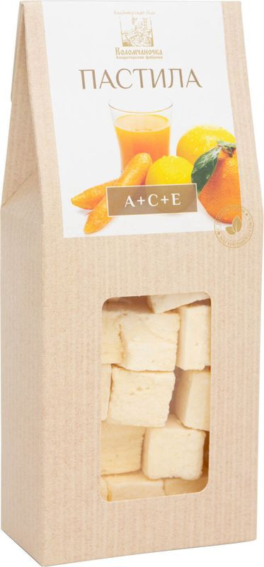 Изображение товара Пастила Коломчаночка А+С+Е 90г натуральное цитрусовое лакомство без добавок