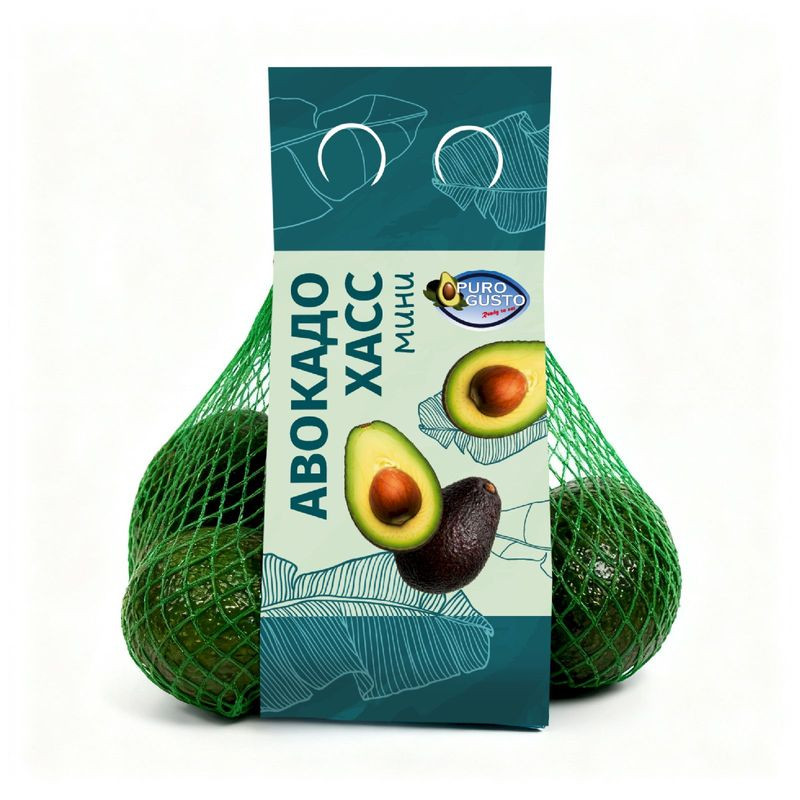 Изображение товара Авокадо Puro Gusto Хасс Мини в сетке 600 г свежие колумбийские плоды