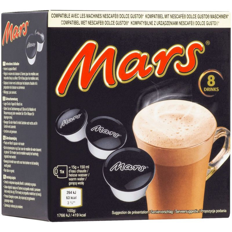 Изображение товара Горячий шоколад Mars в капсулах, 120г - быстрое приготовление и насыщенный вкус