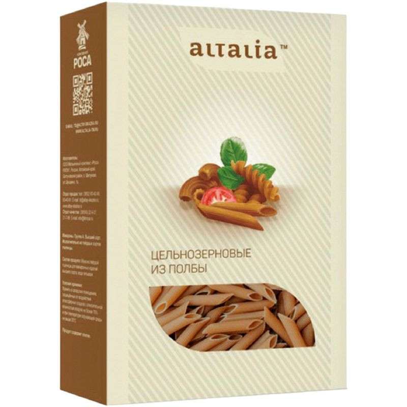 Изображение товара Макароны из полбы Altalia перо 400г натуральные цельнозерновые