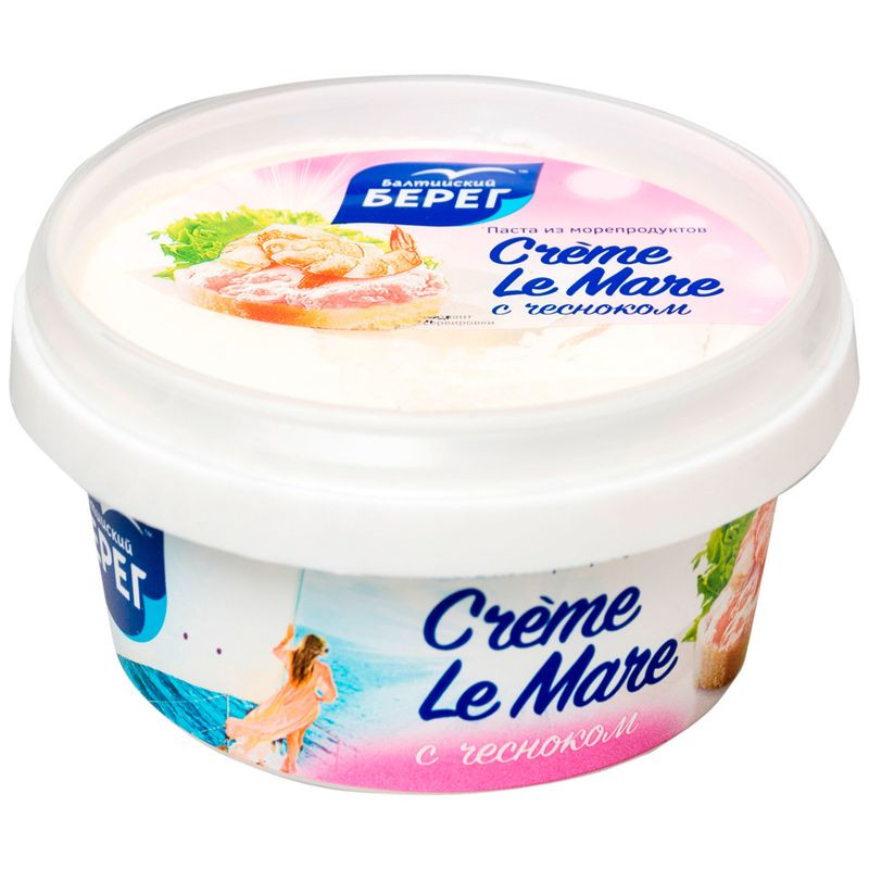 Изображение товара Паста Балтийский Берег Creme Le Mare с чесноком из морепродуктов 150г