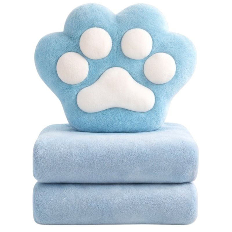 Изображение товара Подушка Лапа с пледом - удобное уютное изделие для дома и путешествий