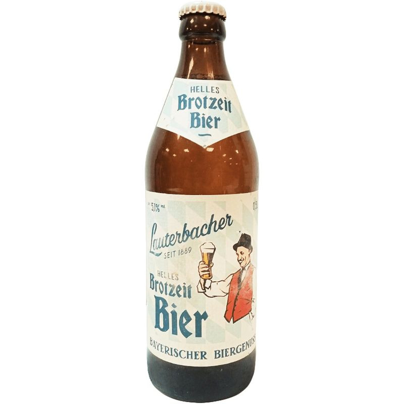 Изображение товара Пиво Lauterbacher Helles Brotzeit Bier светлое нефильтрованное 500мл 5,1%
