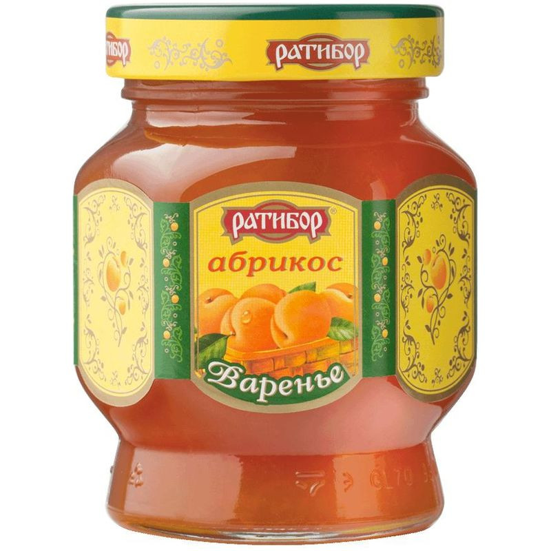 Изображение товара Варенье Ратибор абрикос 350г - натуральный продукт с вкусом абрикоса