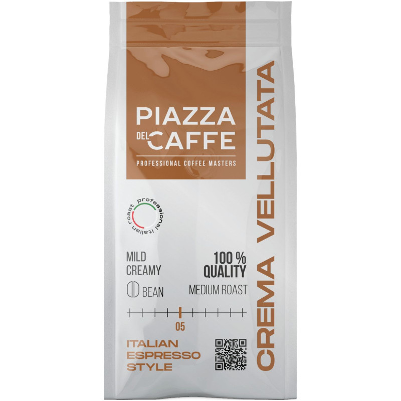 Изображение товара Кофе Piazza del Caffe Crema Vellutata жареный в зёрнах, 230г