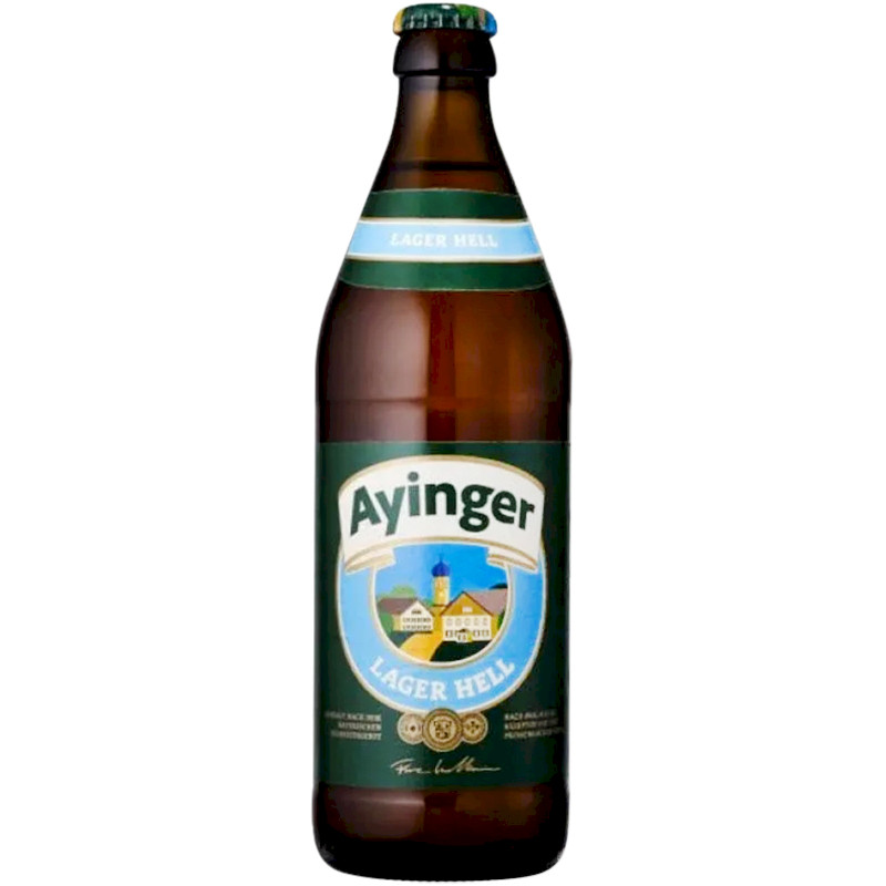 Изображение товара Пиво Ayinger Lager Hell светлое фильтрованное 500мл Германия