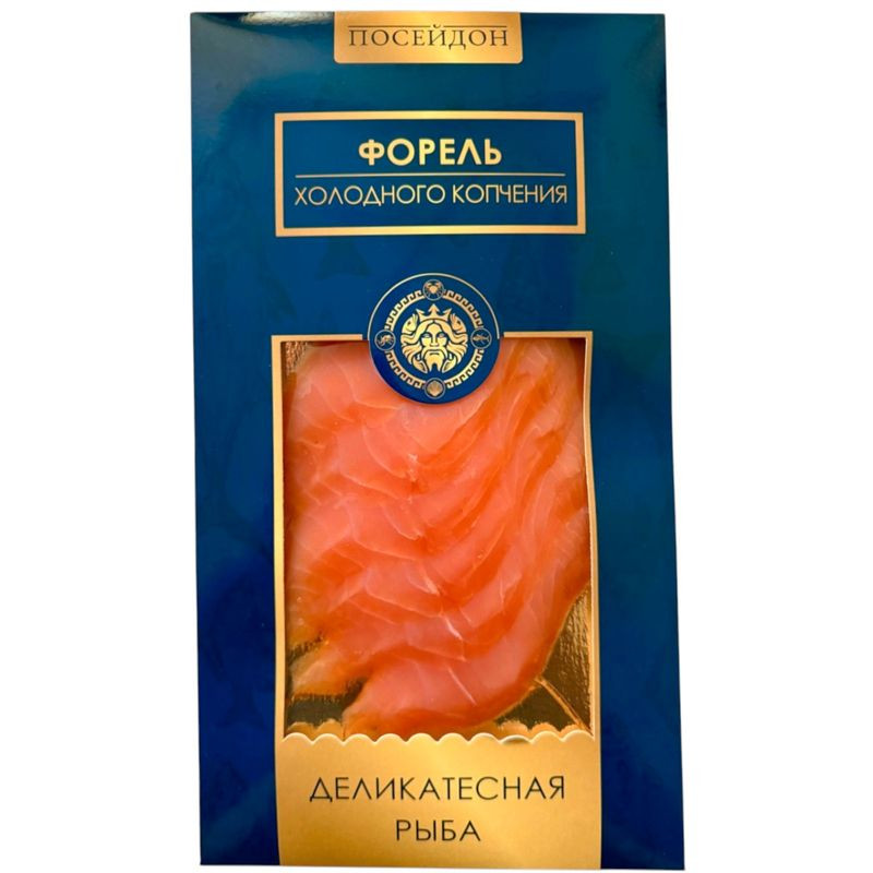 Изображение товара Ломтики форели холодного копчения Посейдон 100 г