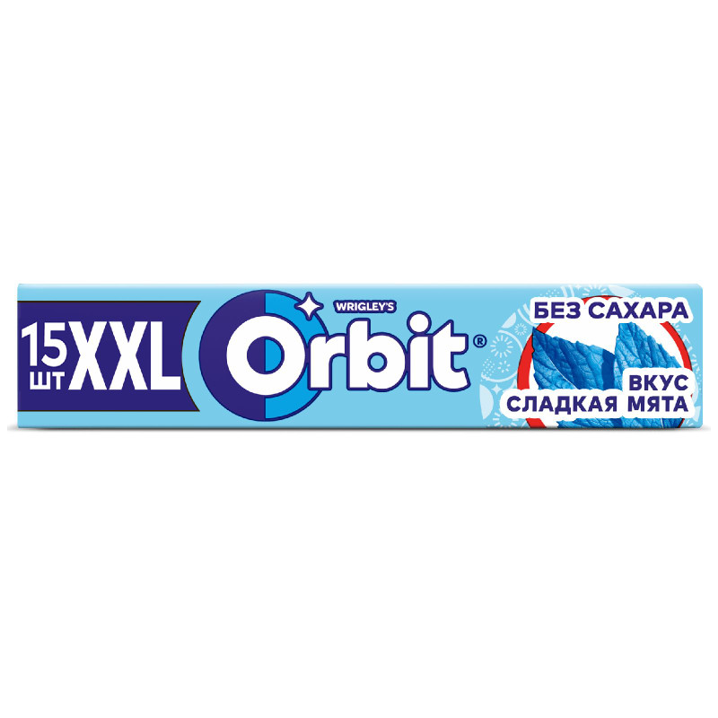 Изображение товара Жевательная резинка Orbit XXL Сладкая мята без сахара, 20.4г