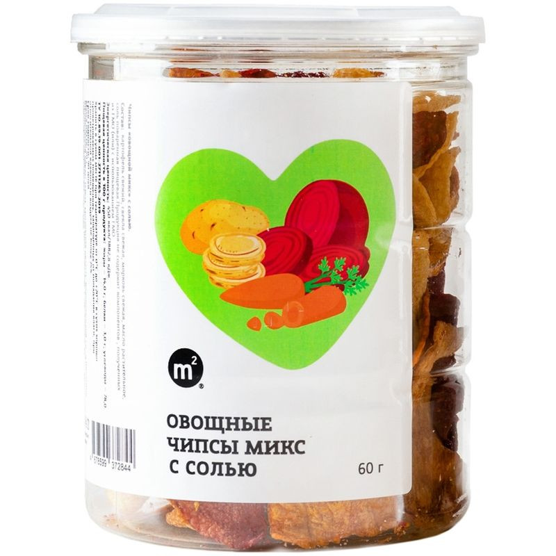 Изображение товара Чипсы М2 Овощной микс с солью, натуральный состав, 60г
