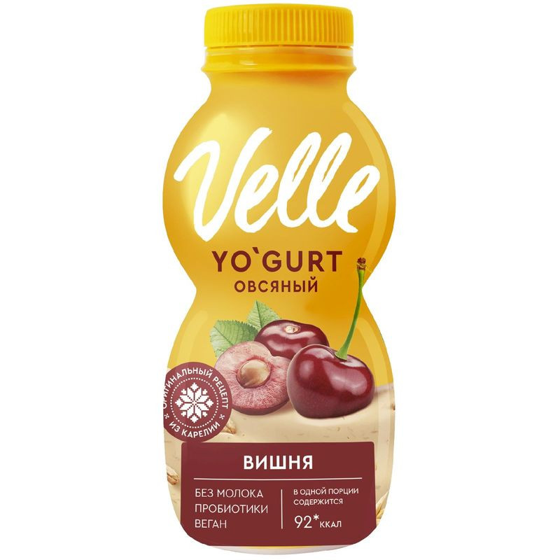 Изображение товара Ферментированный питьевой овсяный продукт Velle с вишней 230г