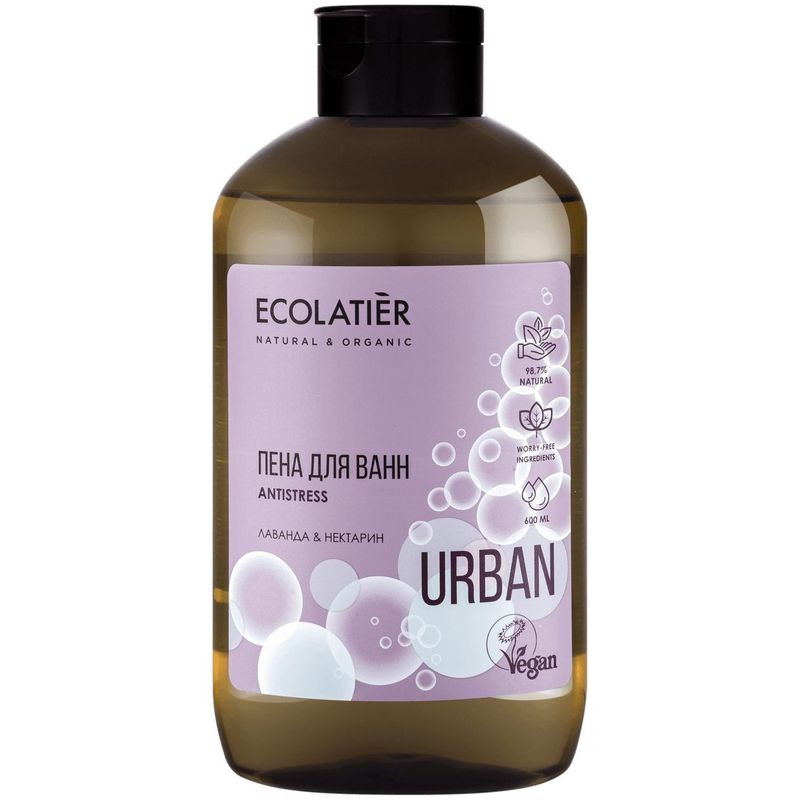 Изображение товара Пена для ванны Ecolatier лаванда и нектарин 600 мл натуральный уход для всей семьи