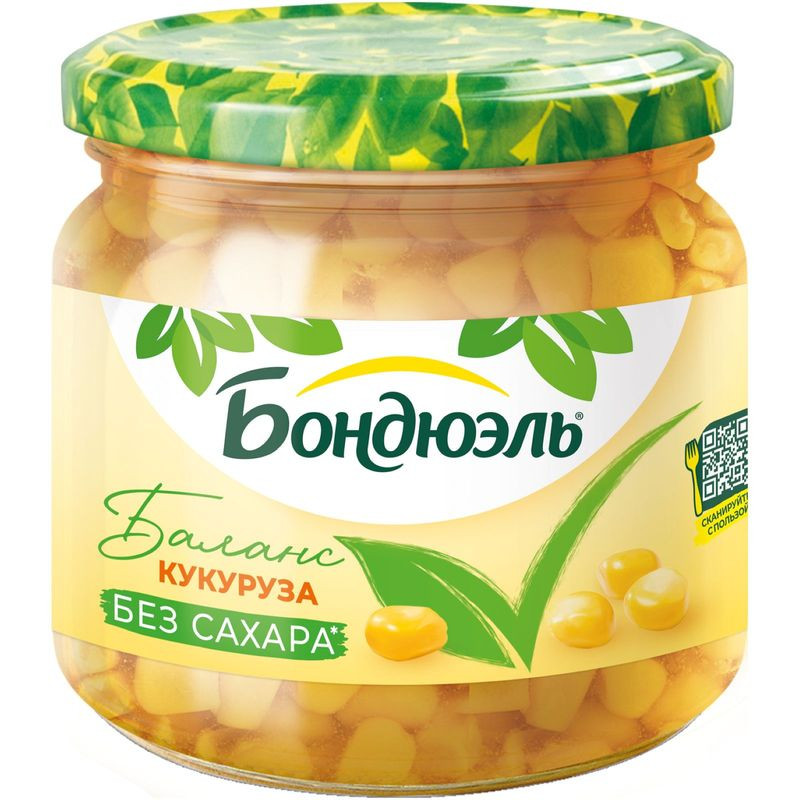 Изображение товара Кукуруза Бондюэль в зернах 360г - овощные консервы высокого качества