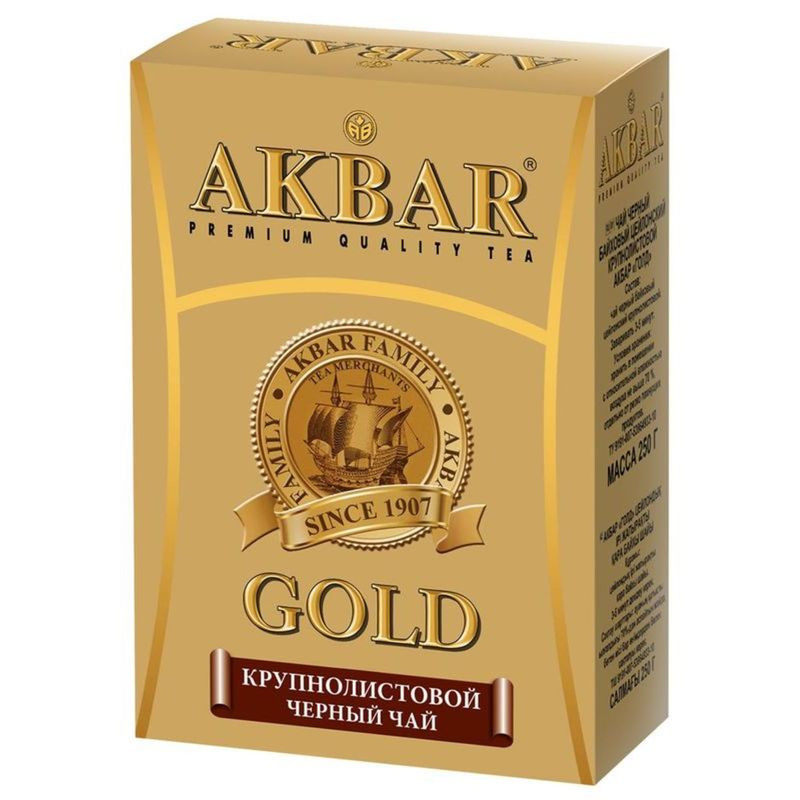 Изображение товара Чай Akbar Gold чёрный байховый крупнолистовой 250 г - хороший выбор для ценителей