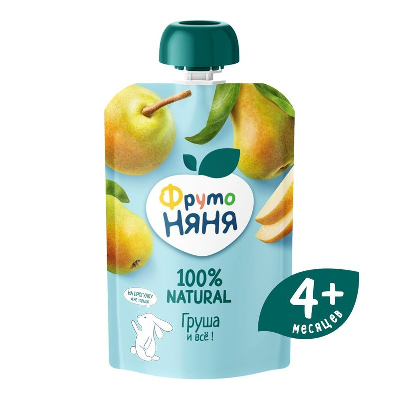 Изображение товара Пюре ФрутоНяня из груш 90г для детей с 4 месяцев натуральное без добавок
