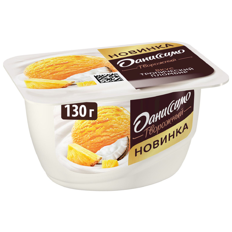 Изображение товара Продукт творожный Даниссимо со вкусом тропического пломбира 5.8%, 130г