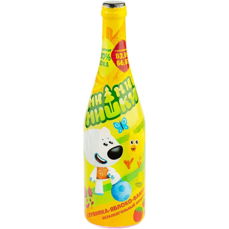 Изображение товара Газированный напиток Ми-Ми-Мишки с клубникой и яблоком 750 мл